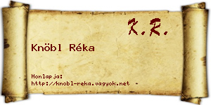 Knöbl Réka névjegykártya