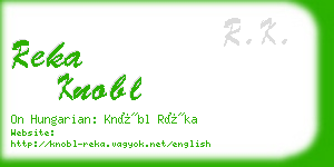 reka knobl business card